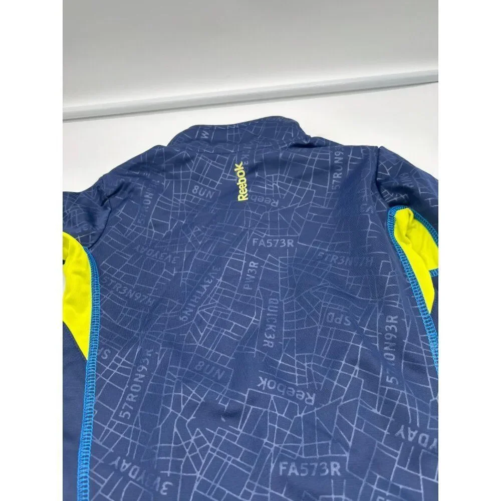 Reebok Kids Navy & Yellow Grid Tricot Jacket, Navy, 2T (jacket only)